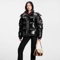 Louis Vuitton Men LV SKI Glossy Nylon Puffer Jacket Polyamide Black (13)