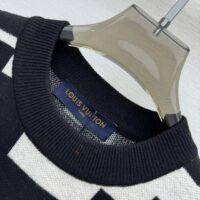 Louis Vuitton Men LV SKI Wool Pullover Regular Fit Fir Tree Jacquard Signature All Over (13)