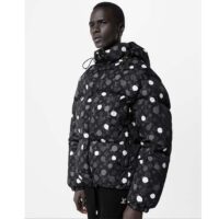 Louis Vuitton Men LV x YK Monogram Painted Dots Down Blouson Regenerated Nylon Grey Oversize Fit (11)