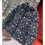 Louis Vuitton Women LV x YK Monogram Painted Dots Down Blouson Regenerated Nylon Grey Oversize Fit – Image 4