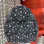 Louis Vuitton Women LV x YK Monogram Painted Dots Down Blouson Regenerated Nylon Grey Oversize Fit – Image 3