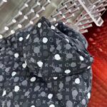 Louis Vuitton Women LV x YK Monogram Painted Dots Down Blouson Regenerated Nylon Grey Oversize Fit – Image 9