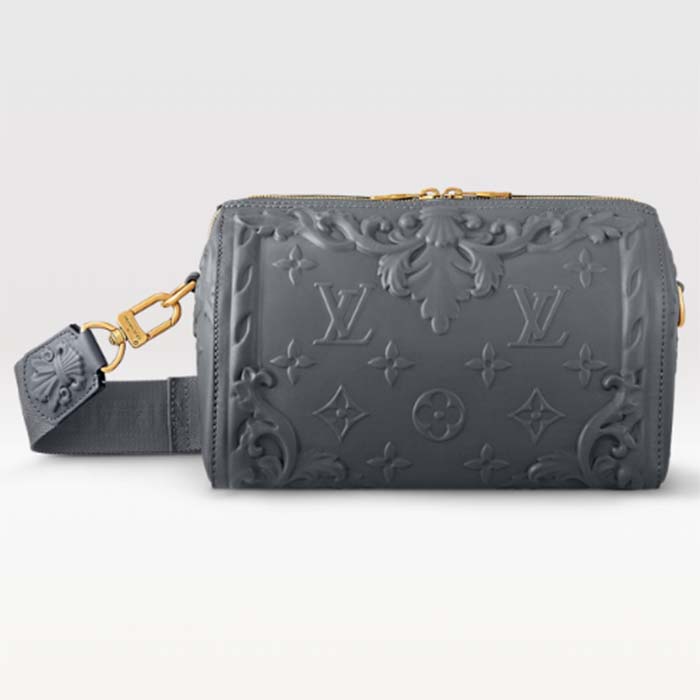 Louis Vuitton Unisex City Keepall Bag Dark Shadow Gray Calf Leather Cowhide