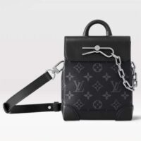 Louis Vuitton Unisex LV Nano Steamer Monogram Eclipse Coated Canvas Cowhide Leather (1)