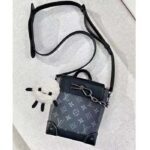 Louis Vuitton Unisex LV Nano Steamer Monogram Eclipse Coated Canvas Cowhide Leather - Image 3