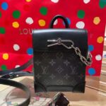 Louis Vuitton Unisex LV Nano Steamer Monogram Eclipse Coated Canvas Cowhide Leather - Image 2