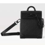 Louis Vuitton Unisex LV Nano Steamer Taurillon Monogram Embossed Cowhide Leather