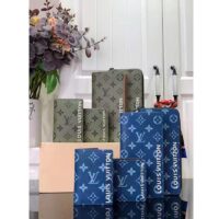 Louis Vuitton LV Unisex Slender Wallet Atlantic Blue Monogram Monogram Coated Canvas (6)