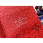 Louis Vuitton Unisex LV Pocket Organizer Khaki Green Vermillion Red Monogram Coated Canvas - immagine 8