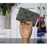 Louis Vuitton Unisex LV Pocket Organizer Khaki Green Vermillion Red Monogram Coated Canvas - immagine 3