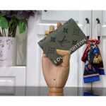 Louis Vuitton Unisex LV Pocket Organizer Khaki Green Vermillion Red Monogram Coated Canvas - immagine 2