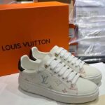 Louis Vuitton Unisex LV Time Out Sneaker White Monogram-Debossed Calf Leather - immagine 2
