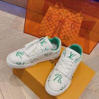 Louis Vuitton Unisex LV Trainer Sneaker Green Mix of Sustainable Materials (9)