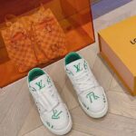 Louis Vuitton Unisex LV Trainer Sneaker Green Mix of Sustainable Materials - Image 3