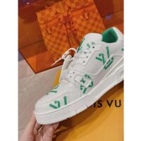 Louis Vuitton Unisex LV Trainer Sneaker Green Mix of Sustainable Materials (9)