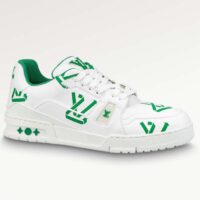 Louis Vuitton Unisex LV Trainer Sneaker Green Mix of Sustainable Materials (9)