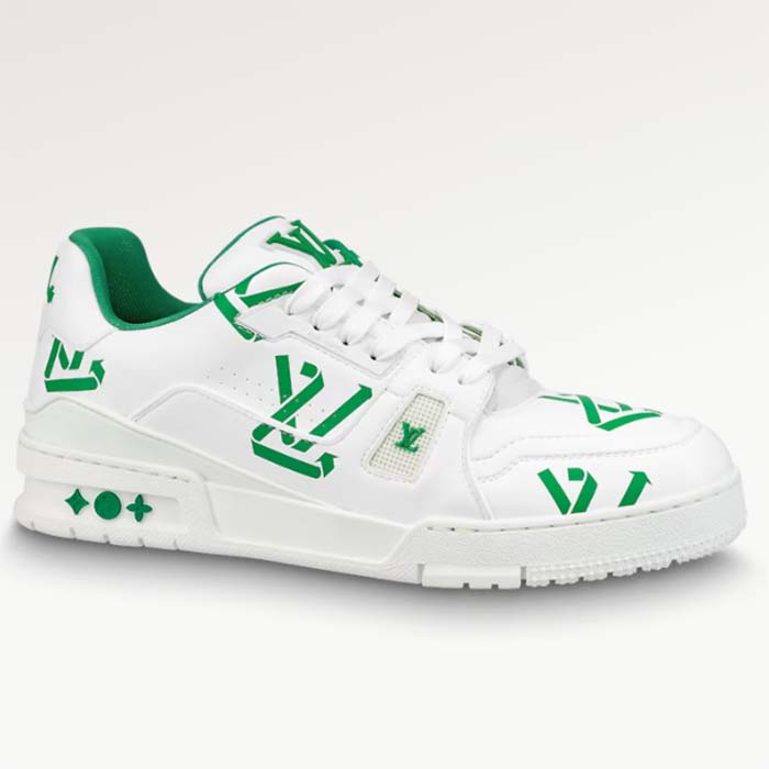 Louis Vuitton Unisex LV Trainer Sneaker Green Mix of Sustainable Materials
