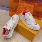 Louis Vuitton Unisex LV Trainer Sneaker Red Mix of Sustainable Materials - immagine 3