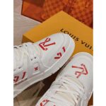 Louis Vuitton Unisex LV Trainer Sneaker Red Mix of Sustainable Materials - immagine 7