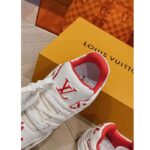 Louis Vuitton Unisex LV Trainer Sneaker Red Mix of Sustainable Materials - immagine 8