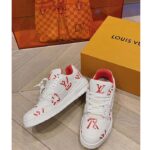 Louis Vuitton Unisex LV Trainer Sneaker Red Mix of Sustainable Materials - immagine 4