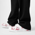 Louis Vuitton Unisex LV Trainer Sneaker Red Mix of Sustainable Materials - immagine 12