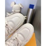 Louis Vuitton Unisex LV Trainer Sneaker White Calf Leather Rubber Outsole Monogram Flower - Bild 8