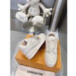 Louis Vuitton Unisex LV Trainer Sneaker White Calf Leather Rubber Outsole Monogram Flower - Bild 4