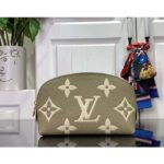 Louis Vuitton Unisex Pochette Cosmétique PM Kaki Fango Cream Monogram Empreinte Embossed Leather - Image 3