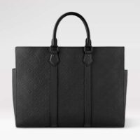 Louis Vuitton Unisex Sac Plat 24H Black Embossed Taurillon Monogram Cowhide Leather (9)