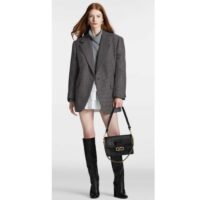 Louis Vuitton Women Dauphine MM Handbag Black Black Epi Grained Cowhide Leather (1)