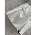 Louis Vuitton Women LV Belted Skater Dress White Short Dress Golden V Logo - Image 5