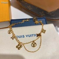 Louis Vuitton Women LV Blooming Supple Bracelet Brass Monogram Flowers LV Circle (1)
