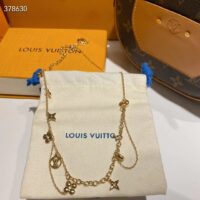 Louis Vuitton Women LV Blooming Supple Necklace Brass Monogram Flowers LV Circle (3)