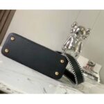 Louis Vuitton Women LV Capucines MM Black Etain Metallic Gray Taurillon Leather - Imagen 5