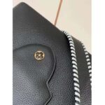 Louis Vuitton Women LV Capucines MM Black Etain Metallic Gray Taurillon Leather - Imagen 9