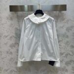 Louis Vuitton Men LV Fin Collar Shirt Cotton Optical White Regular Fit - immagine 2