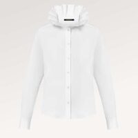 Louis Vuitton Women LV Fin Collar Shirt Cotton Optical White Regular Fit