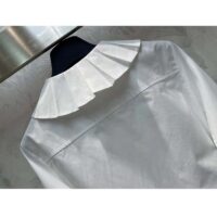 Louis Vuitton Women LV Fin Collar Shirt Cotton Optical White Regular Fit (8)