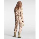Louis Vuitton Women LV Floral Monogram Pajama Shirt Silk Pink Beige Regular Fit - Bild 15
