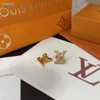 Louis Vuitton Women LV Iconic Pearls Earrings Metal Gold-Color Finish White Resin Pearls Enamel (2)