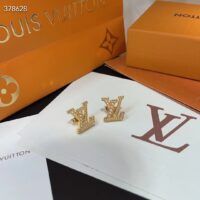 Louis Vuitton Women LV Iconic Pearls Earrings Metal Gold-Color Finish White Resin Pearls Enamel (2)