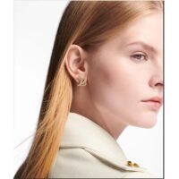 Louis Vuitton Women LV Iconic Pearls Earrings Metal Gold-Color Finish White Resin Pearls Enamel (2)