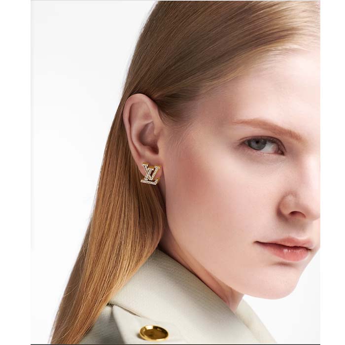 Louis Vuitton Women LV Iconic Pearls Earrings Metal Gold-Color Finish White Resin Pearls Enamel (6)