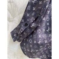 Louis Vuitton Women LV Monogram Cloud Shirt Silk Dark Grey Regular Fit (4)