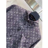 Louis Vuitton Women LV Monogram Cloud Shirt Silk Dark Grey Regular Fit (4)