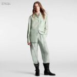 Louis Vuitton Women LV Monogram Cloud Shirt Silk Green Blue Regular Fit - Image 11