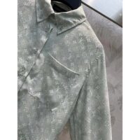 Louis Vuitton Women LV Monogram Cloud Shirt Silk Green Blue Regular Fit (7)