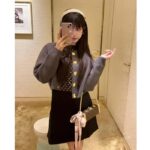 Louis Vuitton Women LV Monogram Jacquard Knit Dress Silk Polyamide Elastane Black Brown - Image 10