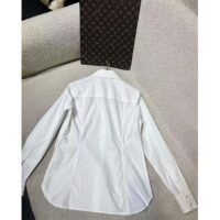 Louis Vuitton Women LV NIGHT Monogram Accent Shirt Cotton Polyamide Elastane Optical White (2)